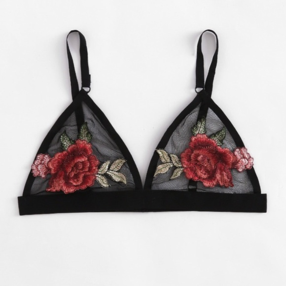 Rose Mesh Bralette Sale NWT 💥1 Left💥 - Picture 2 of 5